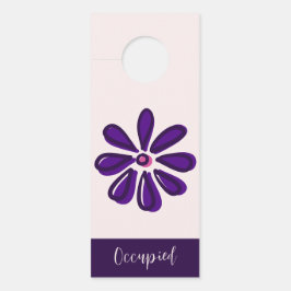 Aviso De Porta Dodle Roxo Trendy Ocupado/Vago