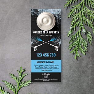 Aviso De Porta Dois idiomas: Lavando a pressão, lavando o tejadil