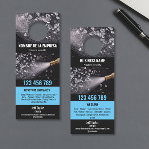 Aviso De Porta Dois idiomas: Lavando a pressão, lavando o tejadil