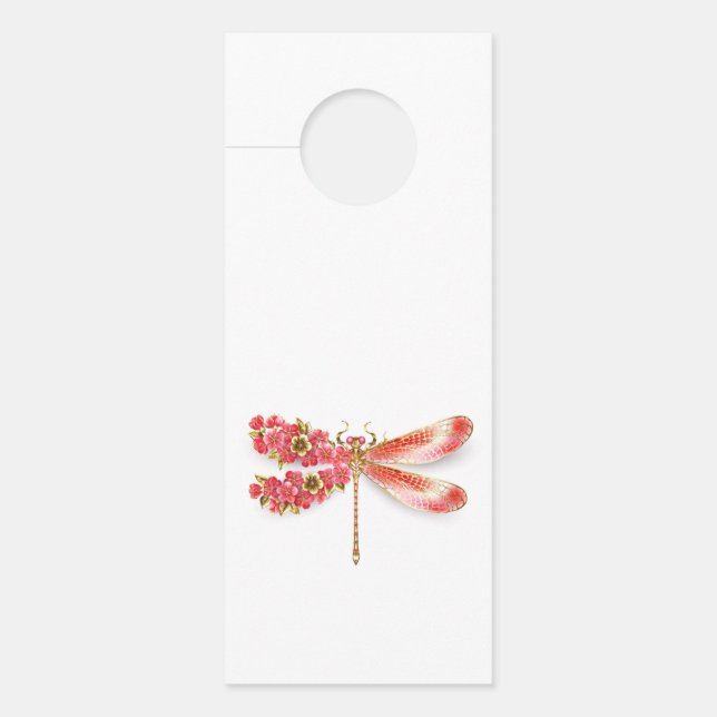 Aviso De Porta Dragonfly com joalheria sakura (Frente)