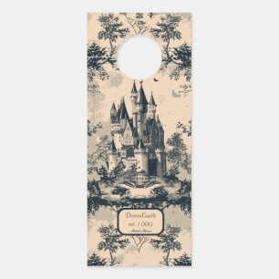 Aviso De Porta Dream Castle Midnight e Ivory Toile de Jouy