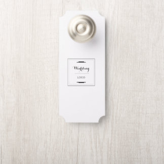 Aviso De Porta Elegante Presente Personalizado de Casamento Moder