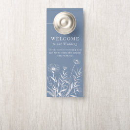 Aviso De Porta Elegante Wildflower Periwinkle Wedor Hanger