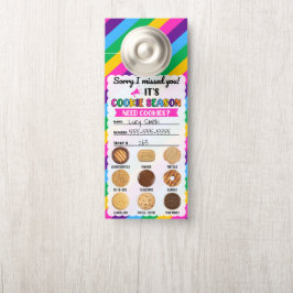 Aviso De Porta Encaixe da porta de cookies riscados
