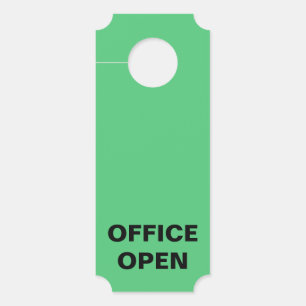 Aviso De Porta Escritório Fechado ou Aberto 