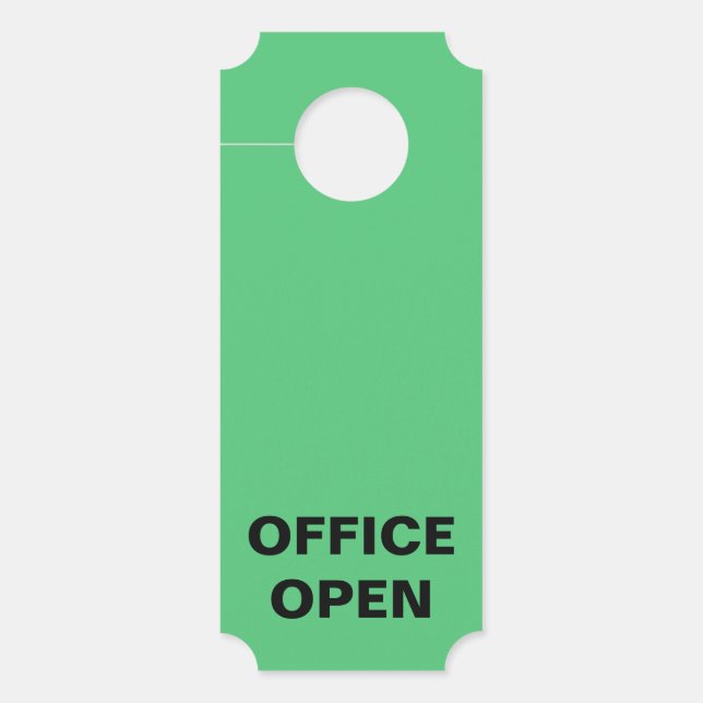 Aviso De Porta Escritório Fechado ou Aberto  (Frente)