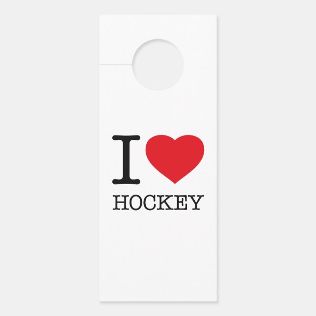 AVISO DE PORTA EU AMO HOCKEY (Frente)