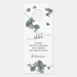Aviso De Porta Eucalyptus Greenery Wedding