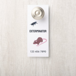 Aviso De Porta Exterminador de Pest de Rodapé QR