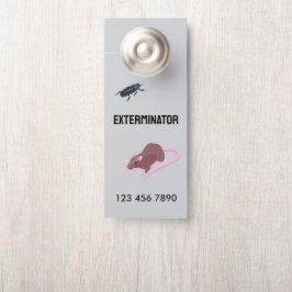 Aviso De Porta Exterminador de Pest de Rodapé QR