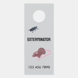 Aviso De Porta Exterminador de Pest de Rodapé QR