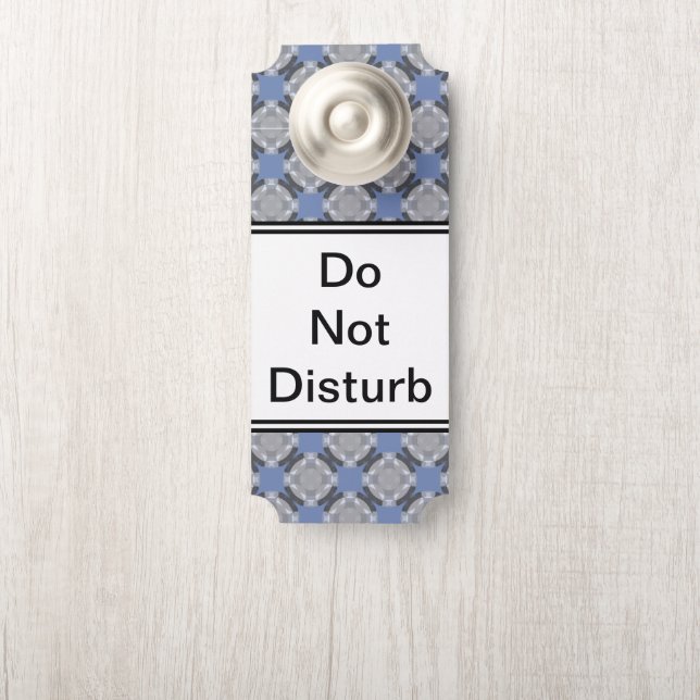 Aviso De Porta Fade Circle Grid de Kenneth Yoncich (Na maçaneta)