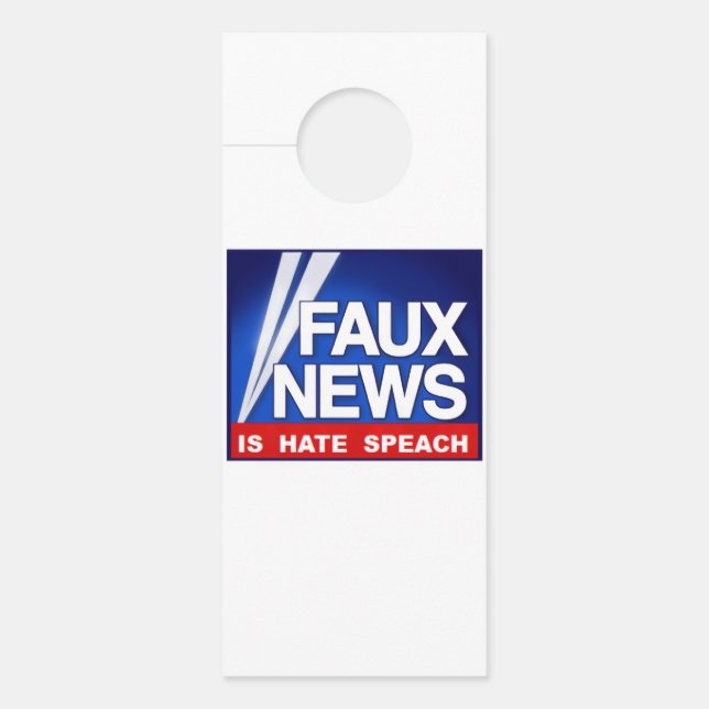 Aviso De Porta Faux News (Frente)