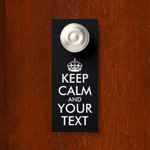 Aviso De Porta Fique calma e continue - Crie o seu