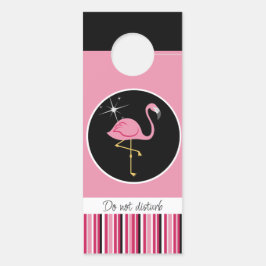Aviso De Porta Flamingo Message Door Hanger