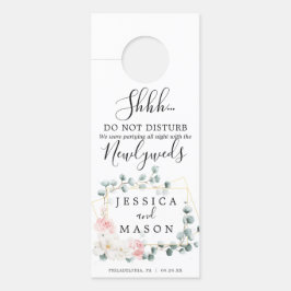 Aviso De Porta Floral Greenery Wedding Door Hanger