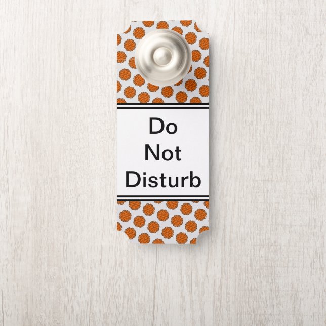 Aviso De Porta Flower Laranja Fbon por Kenneth Yoncich (Na maçaneta)