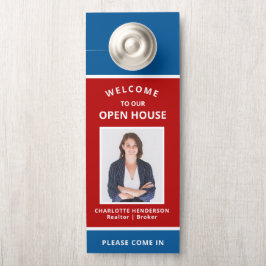 Aviso De Porta Foto do Open House Real Estate Agent