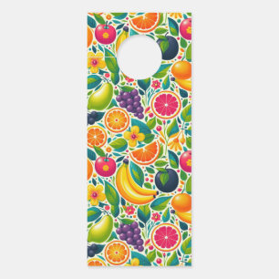 Aviso De Porta Frutas coloridas