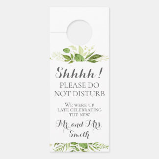 Aviso De Porta Gangues de Portas de Casamento de Folha Verde, Ver