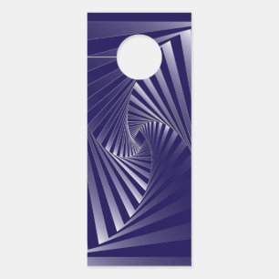 Aviso De Porta geometria azul-zebra