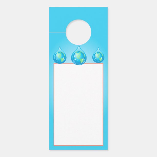 Aviso De Porta Globo em Waterdrop (Frente)