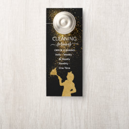 Aviso De Porta Gold Dust Maid Office Cleaning Service