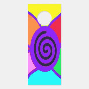 Aviso De Porta Grande design de blocos grandes cores cor púrpura 