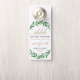 Aviso De Porta Greenerescer Wedding Door Hanger - Não Incomodar