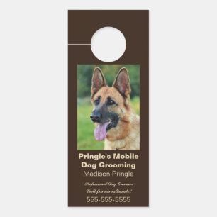 Aviso De Porta Groomer de Cachorros Móveis Editável