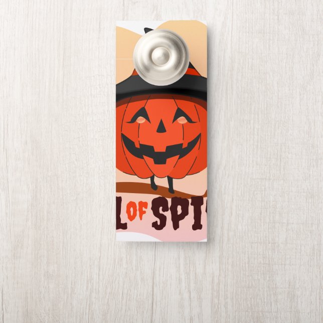 Aviso De Porta Halloween Call of Spirit (Na maçaneta)