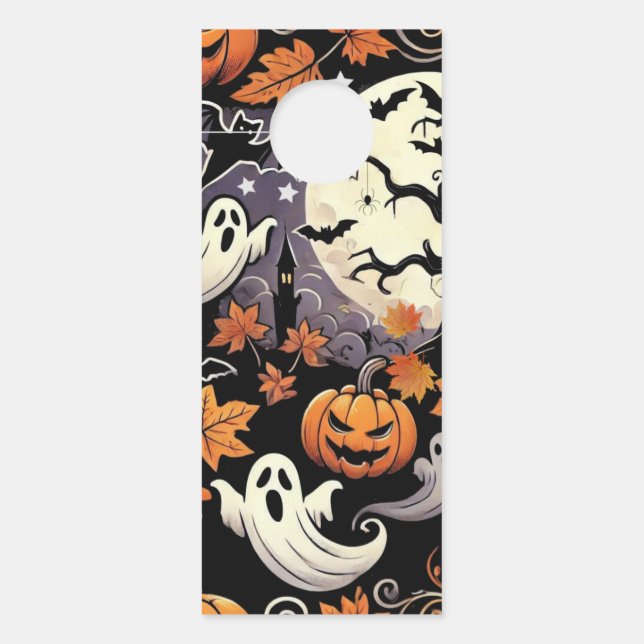 Aviso De Porta Halloween/outono/outono (Frente)