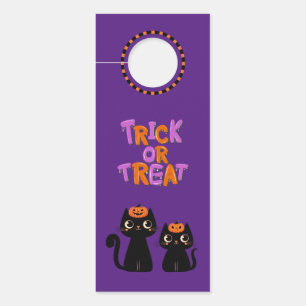 Aviso De Porta Halloween/outono/Outono/Abóbora/gato