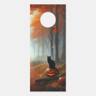 Aviso De Porta Halloween/outono/Outono/Abóbora/gato