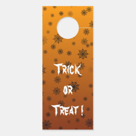 Aviso De Porta Halloween Spider Web