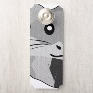 Aviso De Porta Hamster Minimalista Repleto