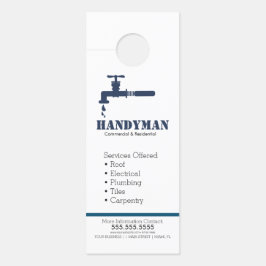 Aviso De Porta Handyman Plumbing Services Door Hanger