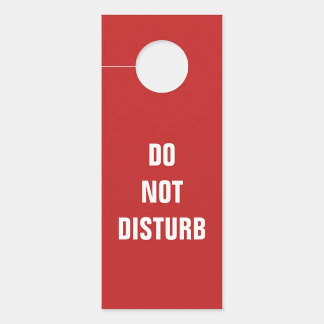 Aviso De Porta Hanger de porta de lado duplo de texto simples e p (Frente)