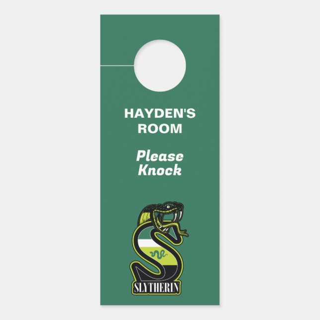 Aviso De Porta HARRY POTTER™ | Crachá atlético SLYTHERIN™ (Frente)