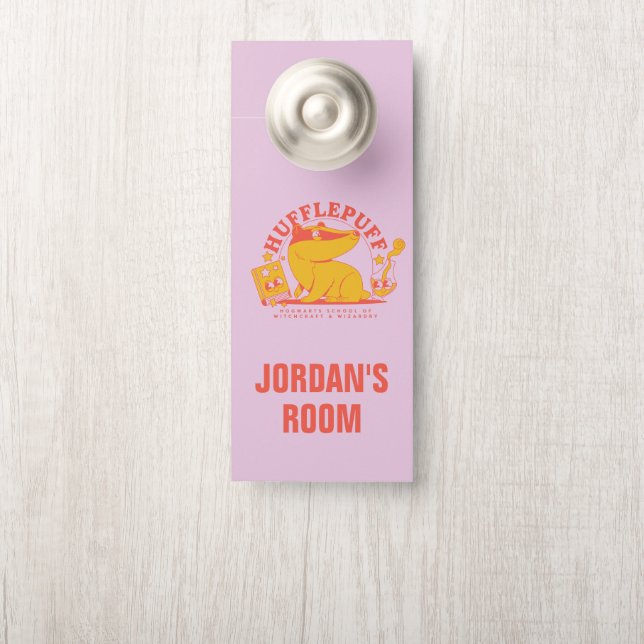 Aviso De Porta HARRY POTTER™ | Cute HUFFLUFF™ (Na maçaneta)