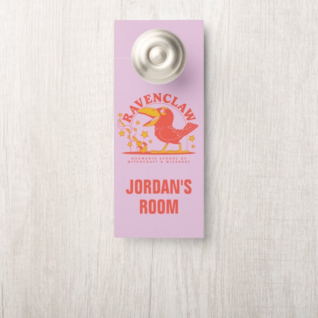 Aviso De Porta HARRY POTTER™ | Escola bruta RAVENCLAW™ Hogwarts (Na maçaneta)