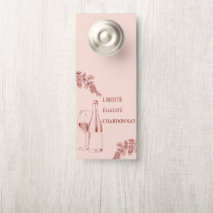 Aviso De Porta Ilustração de Vinho Engraçado Liberté Égalité Char