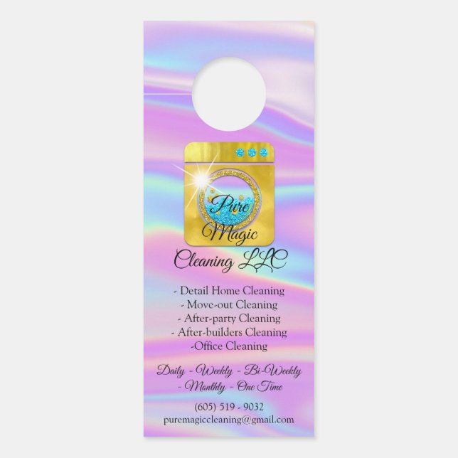 Aviso De Porta Inicialização de Limpeza de Movimentação do Serviç (Frente)