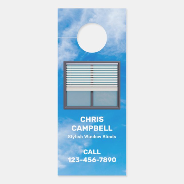 Aviso De Porta Janela Cega QR Personalizado (Frente)