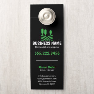 Aviso De Porta Jardim Paisagismo com Árvores Verdes