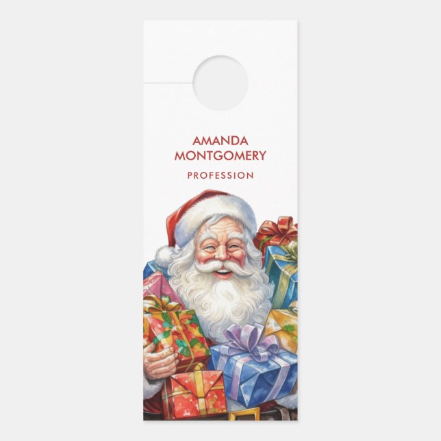 Aviso De Porta Jolly Santa Claus Classic Christmas Business (Frente)