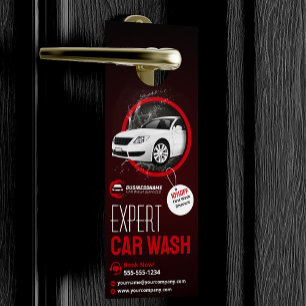Aviso De Porta Lavagem de Carros Moderna Detalhes Automotivos Cer