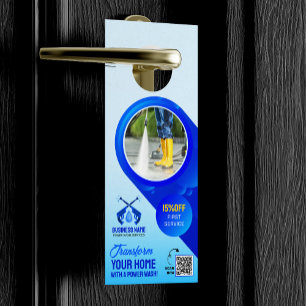 Aviso De Porta Limpeza de Casa com Lavadora de Alta Pressão