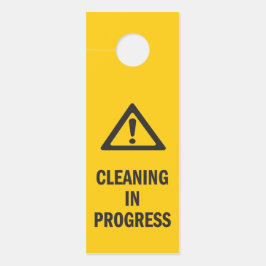 Aviso De Porta Limpeza em andamento - amarelo