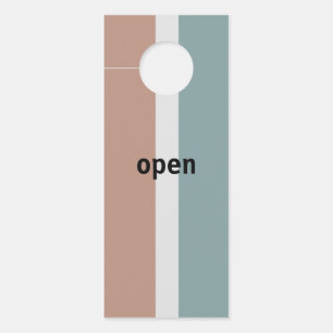 Aviso De Porta listras de cores suaves